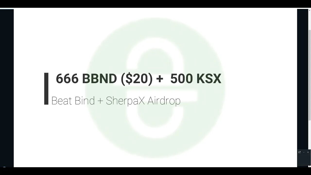 Airdrop - Vídeo 2in1 - Beat Bind $ 20 + SherpaX 50 KSX