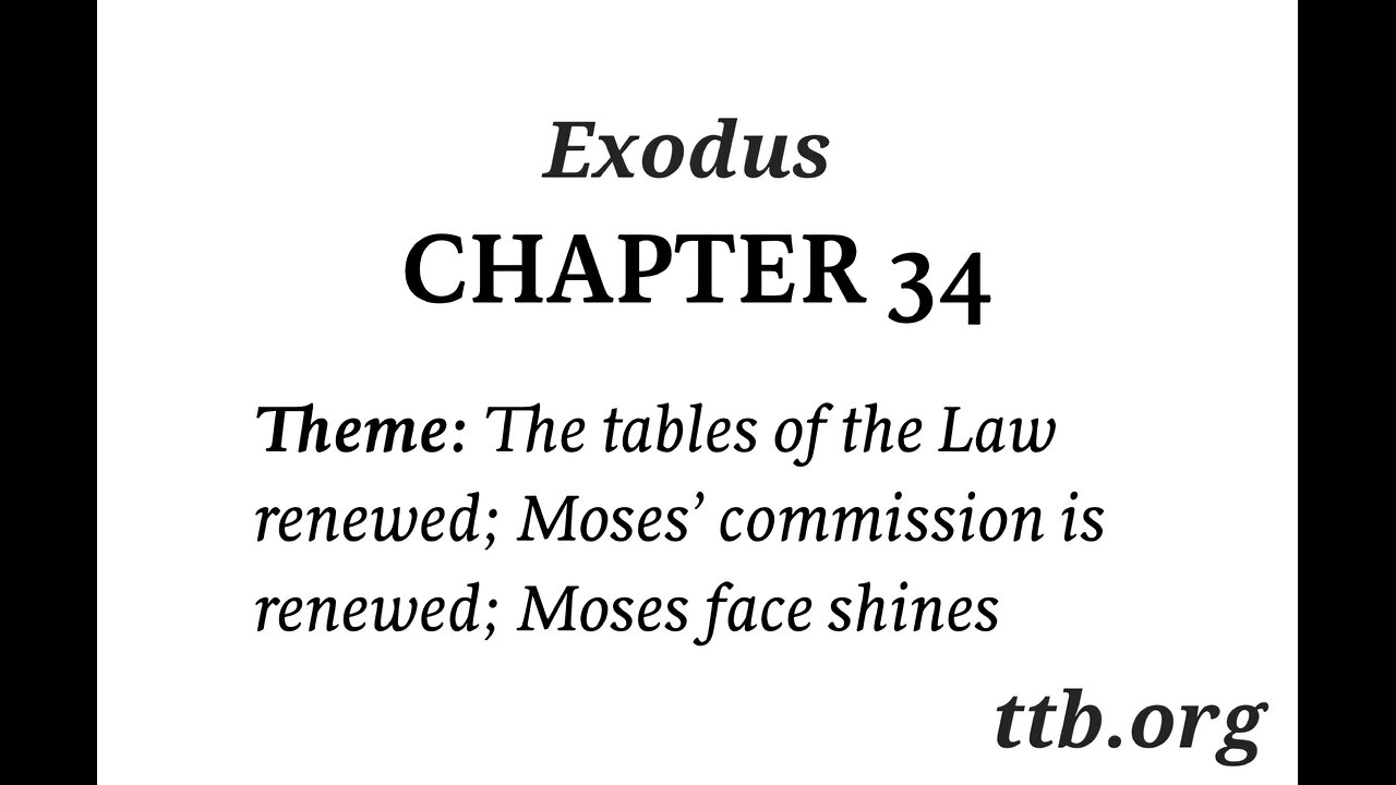 Exodus Chapter 34 (Bible Study)