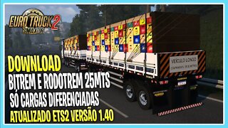 DOWNLOAD PACK BITREM E RODOTREM 25MTS EURO TRUCK SIMULATOR 2 VERSÃO 1.40