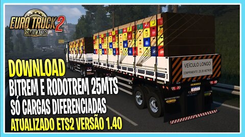 DOWNLOAD PACK BITREM E RODOTREM 25MTS EURO TRUCK SIMULATOR 2 VERSÃO 1.40