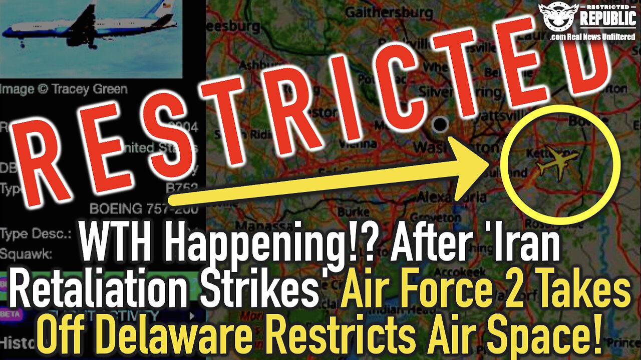 WTH Happening!? After 'Iran Retaliation Strikes' Air Force 2 Takes Off Delaware Restricts Air Space!