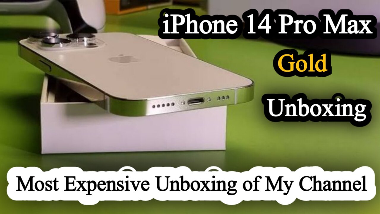 iPhone 14 Pro Max Gold Unboxing || Most Expensive Unboxing Of My Channel || Unboxing in 2023