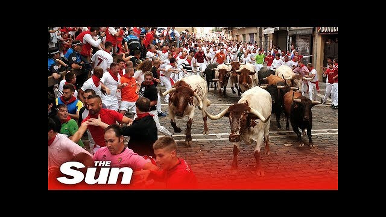 Pamplona Bull Run 2019: tumbles, turns and injuries