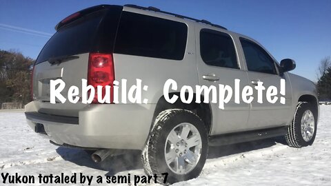 Finishing the GMC Yukon semi collision rebuild project.