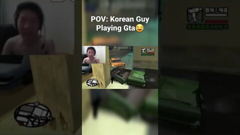 Korean Guy Playing Gta #shorts #gta #gtasanandreas #rage