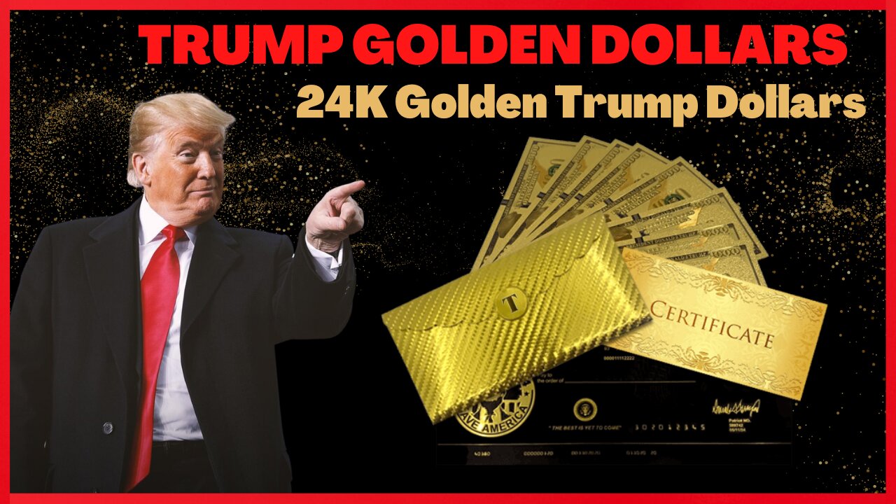 COMMEMORATIVE TRUMP BUCKS - OFFICIAL TRUMP TRB BUCKS 24K GOLD | TRUMP GOLDEN DOLLARS