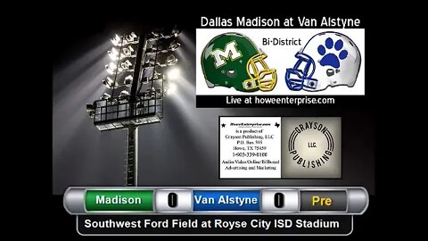 Dallas Madison at Van Alstyne Panthers, Bi District Championship, 11 16 2018