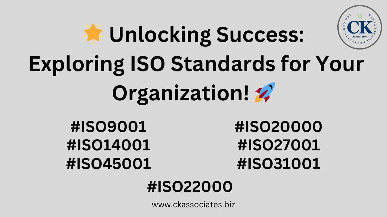 🌟 Unlocking Success: Exploring ISO Standards for Your Organization! 🚀