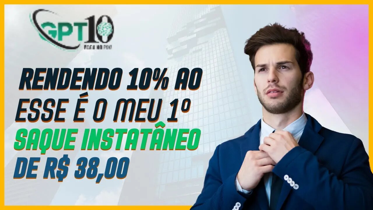 🚨URGENTE! GPT10 - SAQUEI E ME PAGOU NA HORA, RENDA EXTRA COM DINHEIRO NO BOLSO TODO DIA