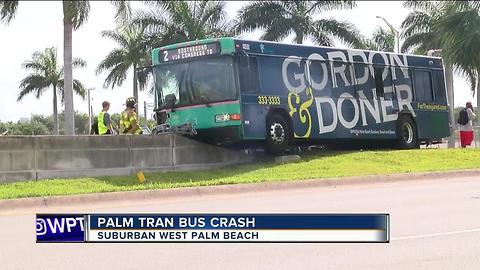 SUV and Palm Tran bus collide in West Palm Beach