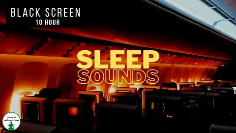 Sounds for Sleeping - on an Airplane | Black Screen | 10 Hours