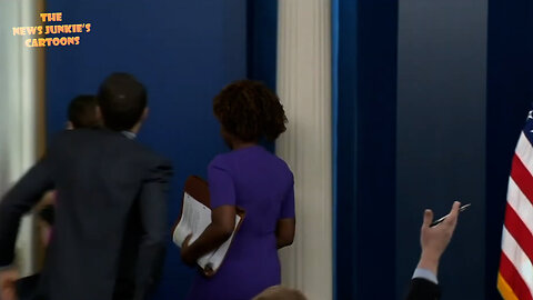 Biden's Press Sec runs out of the room without taking a single question from Fox News reporter.