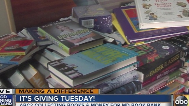 ABC2 collected books and money for the Maryland Book Bank