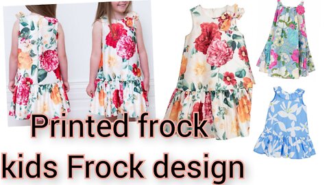 Most popular and beautiful printed frock design little girls frock design