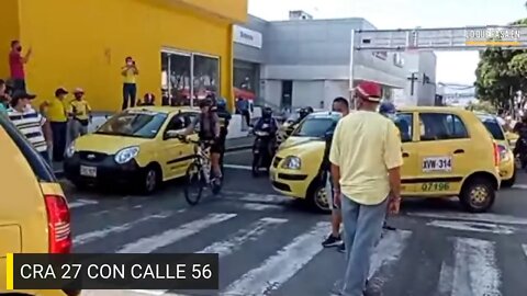 #ManifestaciónPacífica de transportadores de servicio público