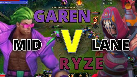 GAREN VS RYZE MIDLANE