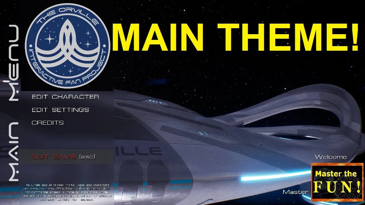 The ORVILLE! - Main Theme Song (Main Menu) Game Soundtrack