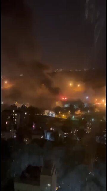 The notorious Evin Prison in Tehran Iran is on fire.