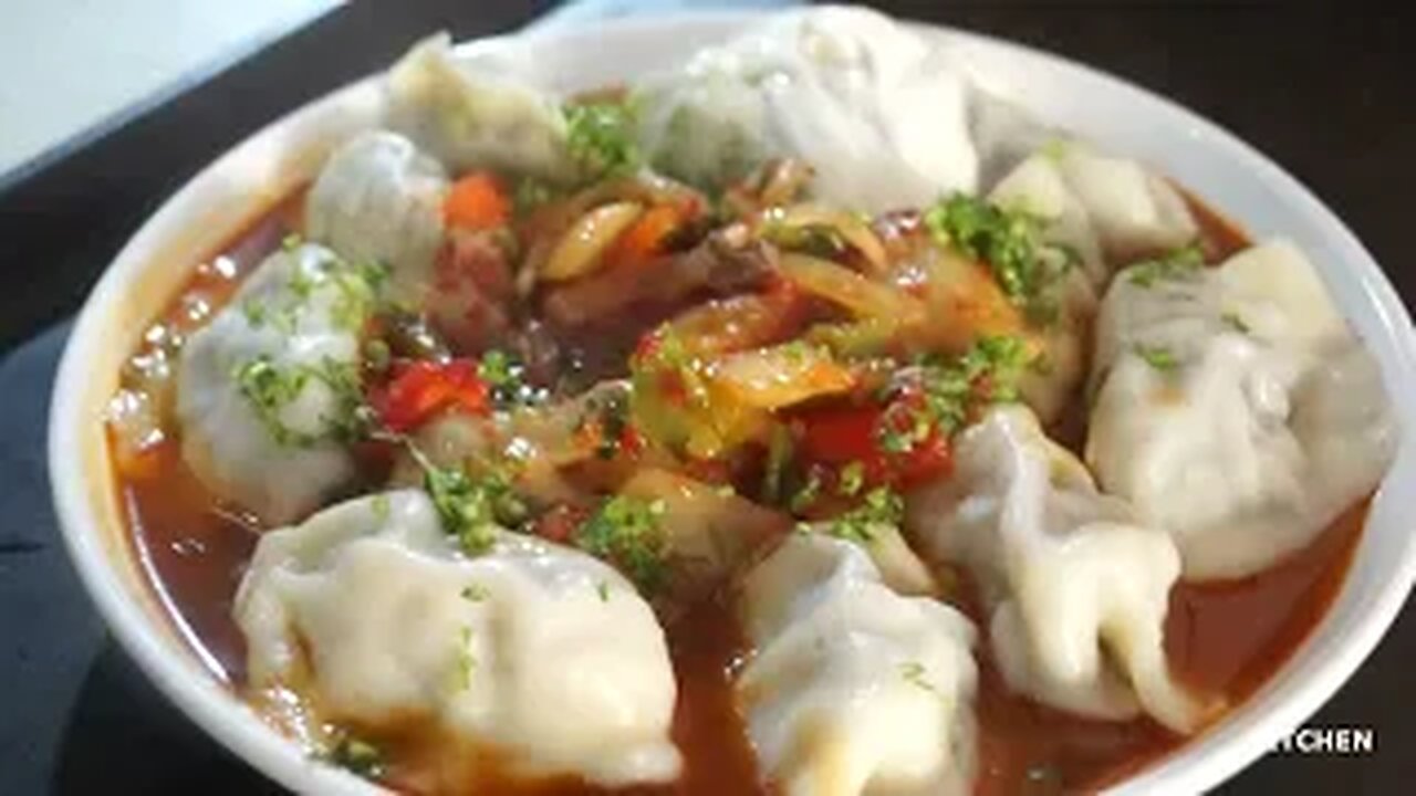 Manti Uyghur food l Juvava water manti l Uyghur street food