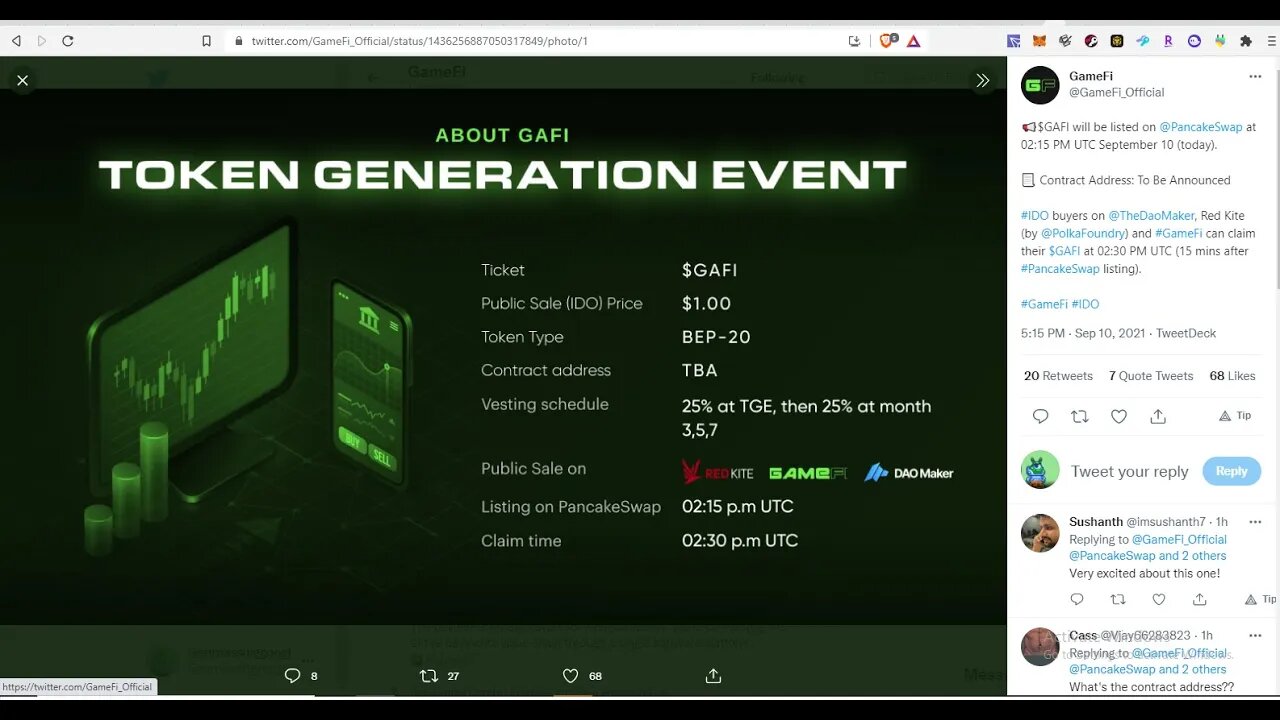 Won’t This Altcoin 100x? $GAFI Of Gamefi Project Launches On Pancakeswap In Hours. Daomaker Project!