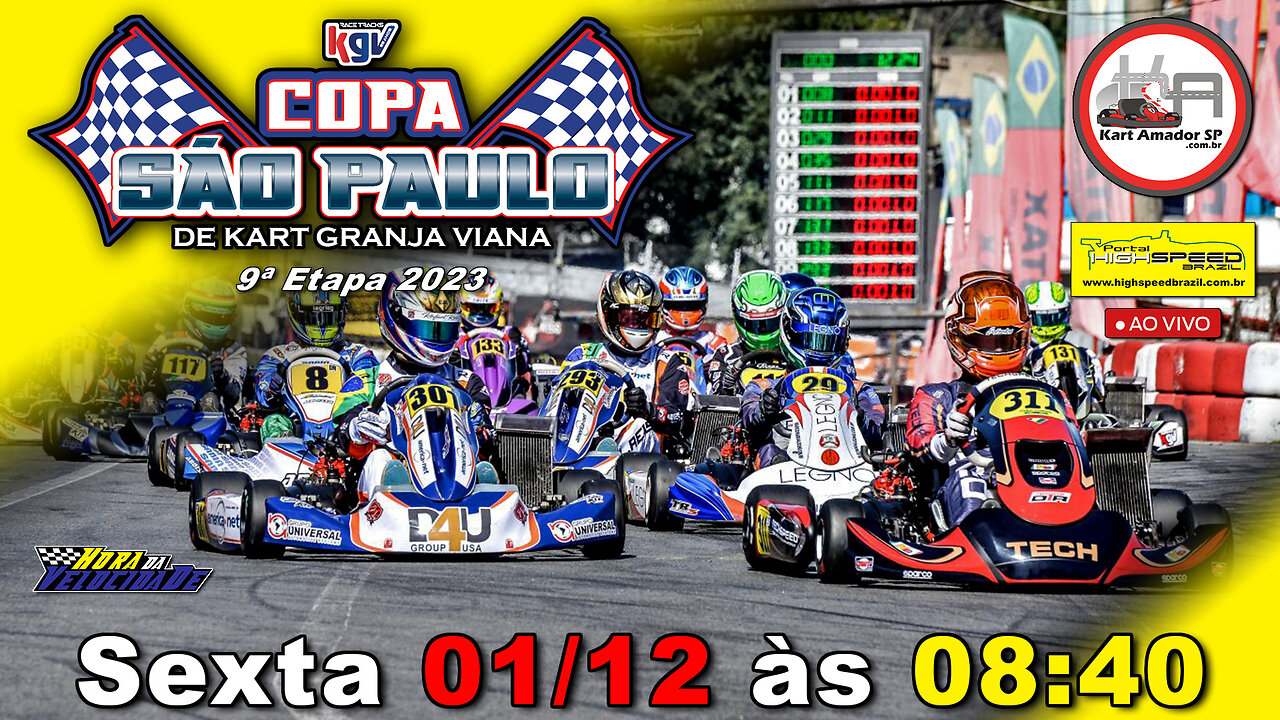 🔴 COPA SÃO PAULO DE KART KGV | 9ª Etapa 2023 | AO VIVO