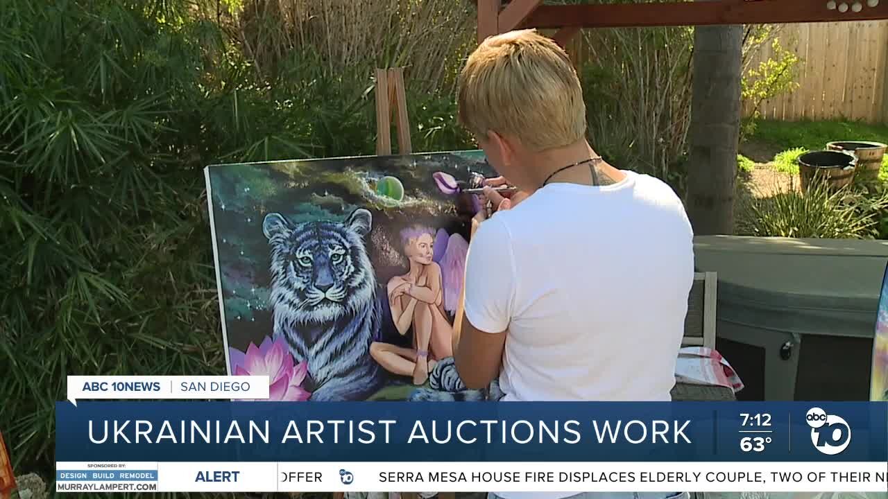 Ukrainian artist auctions work in San Diego