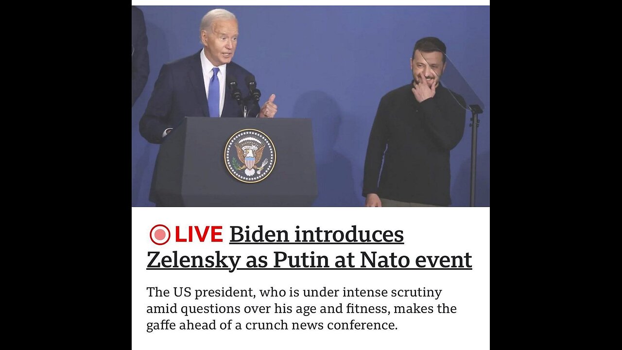 🤡🤡🤡 At today's NATO conference, Joe Biden introduced the President of Ukraine,