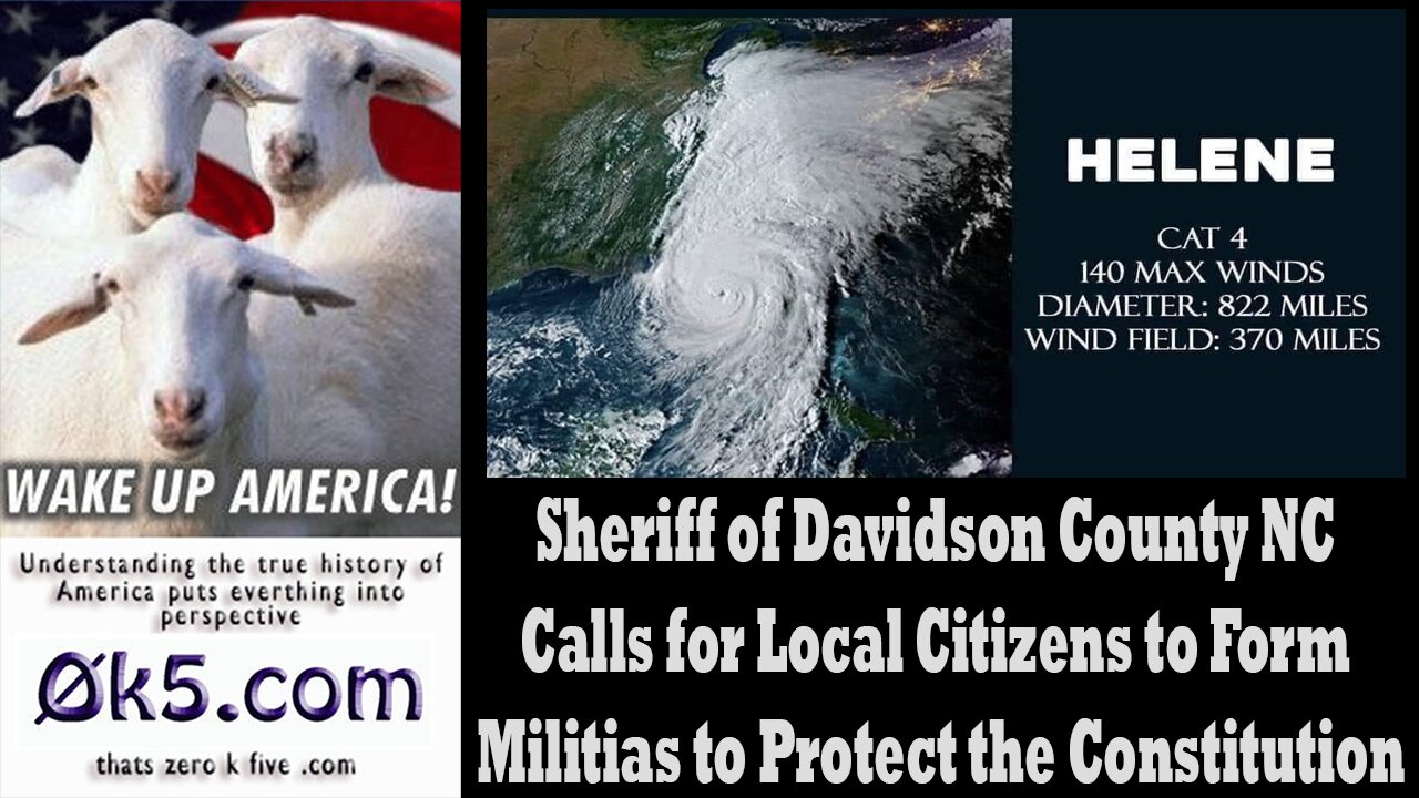 Sheriff of Davidson County NC Calls for Local Citizens to Form Militias to Protect the Constitution