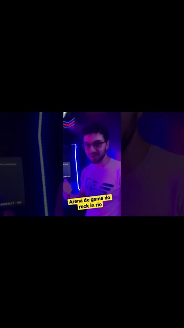 RK play na arena de vídeo game do rock in rio