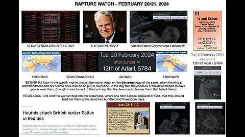 RAPTURE WATCH FEBRUARY 20/21, 2024