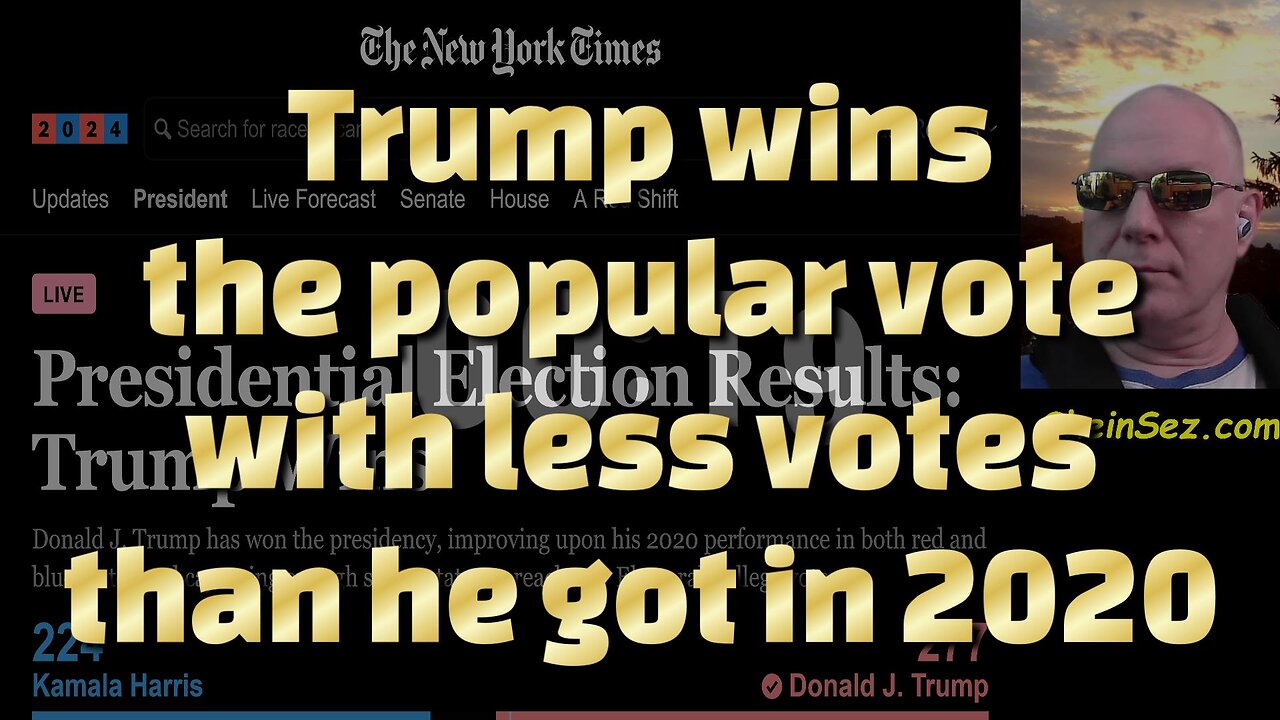 Trump won the popular vote with less votes than 2020-703