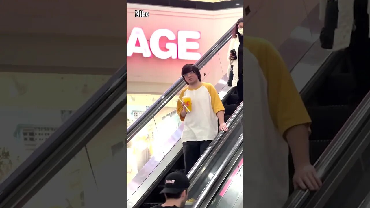 DéjàVu on the Escalator Prank🤯💀#shorts #twinssprank