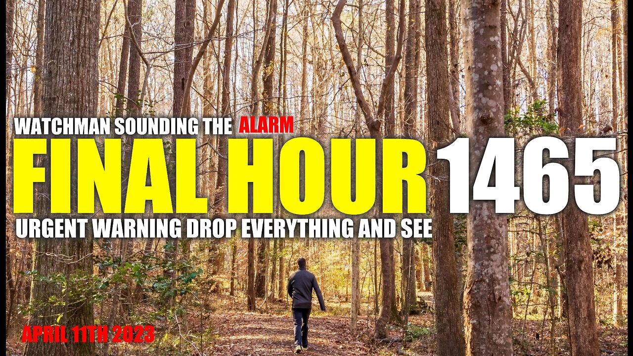 FINAL HOUR 1465 - URGENT WARNING DROP EVERYTHING AND SEE - WATCHMAN SOUNDING THE ALARM