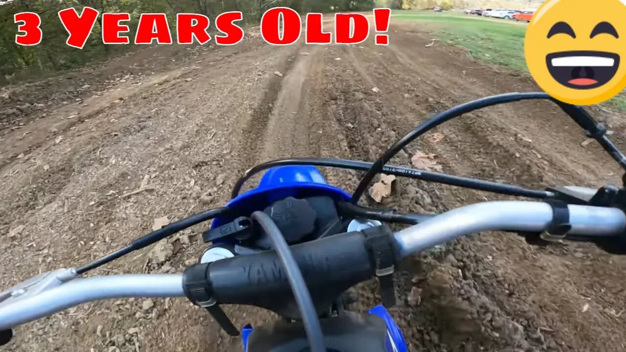 Westons first time on a track with JUMPS! (PW50 MX)