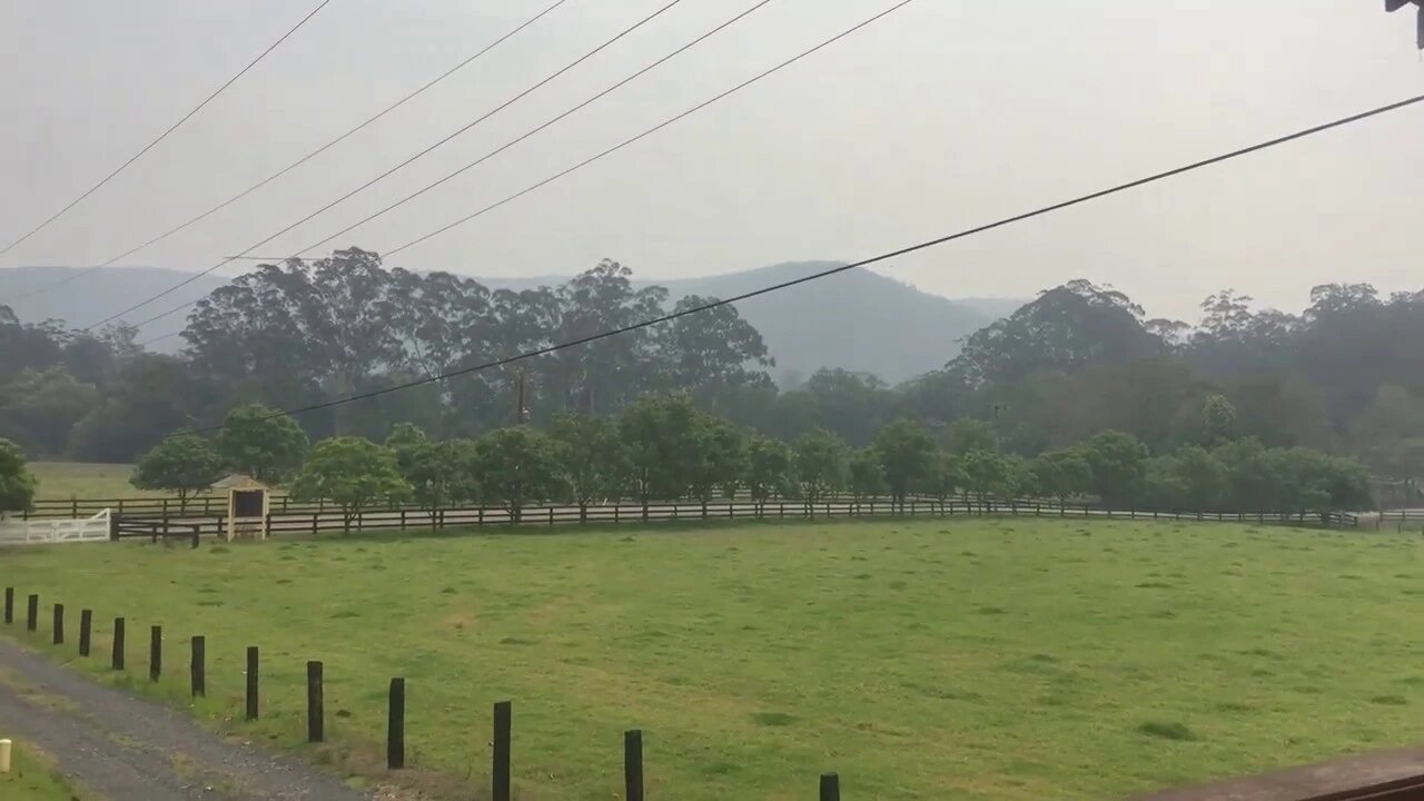 Smoke from the local bushfires