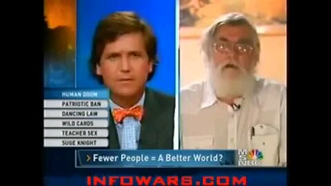 Tucker interviews Dr. Eric Pianka (Dr. Doom) Malthusian advocates the depopulation of Humans (2006)