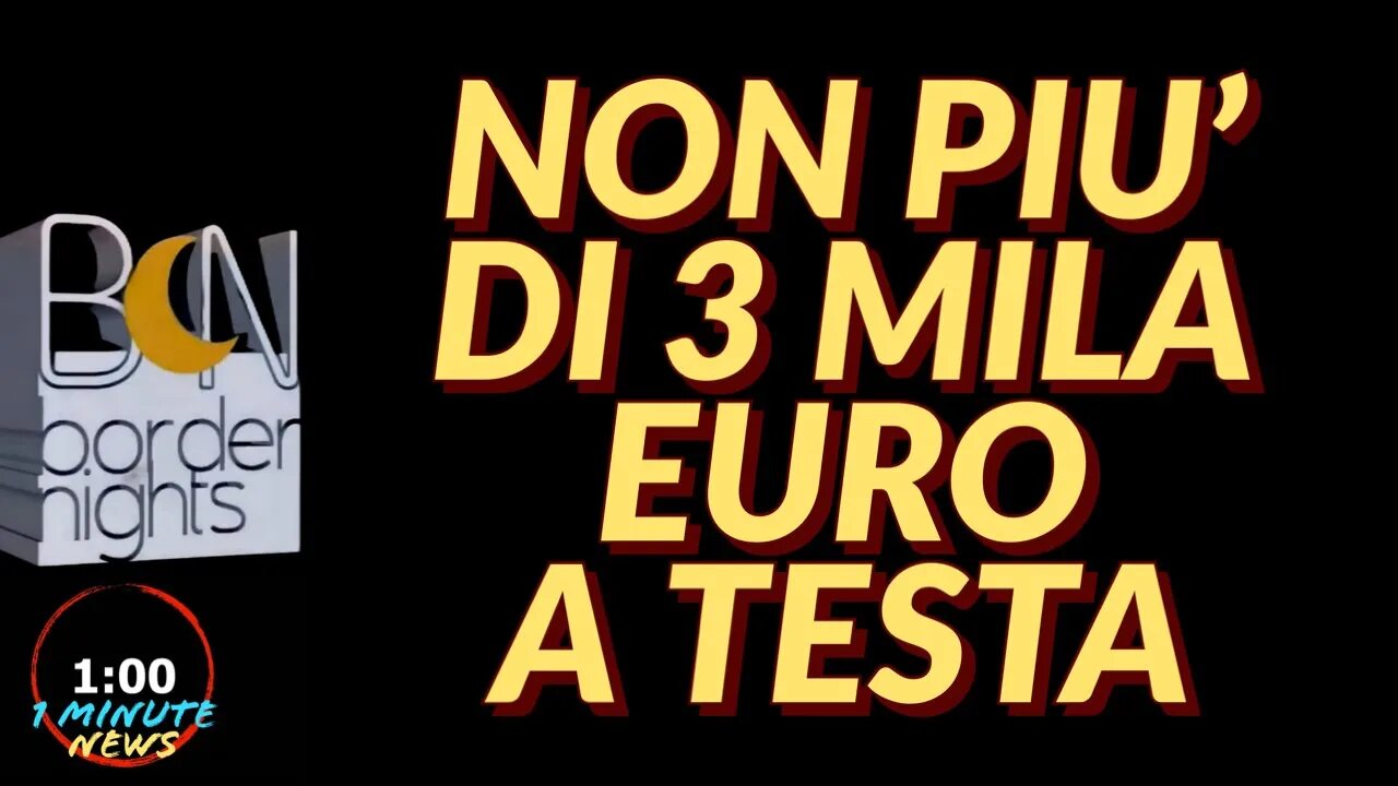 NON PIU' DI 3 MILA EURO A TESTA - 1 Minute News