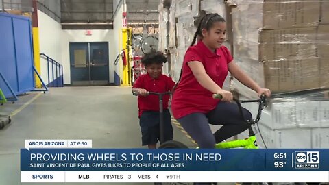 Providing bikes to those in need of all ages