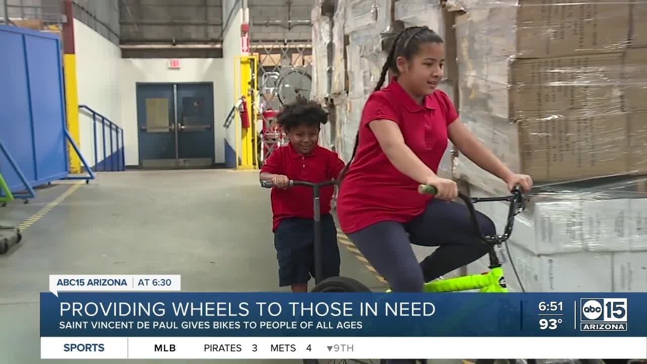 Providing bikes to those in need of all ages