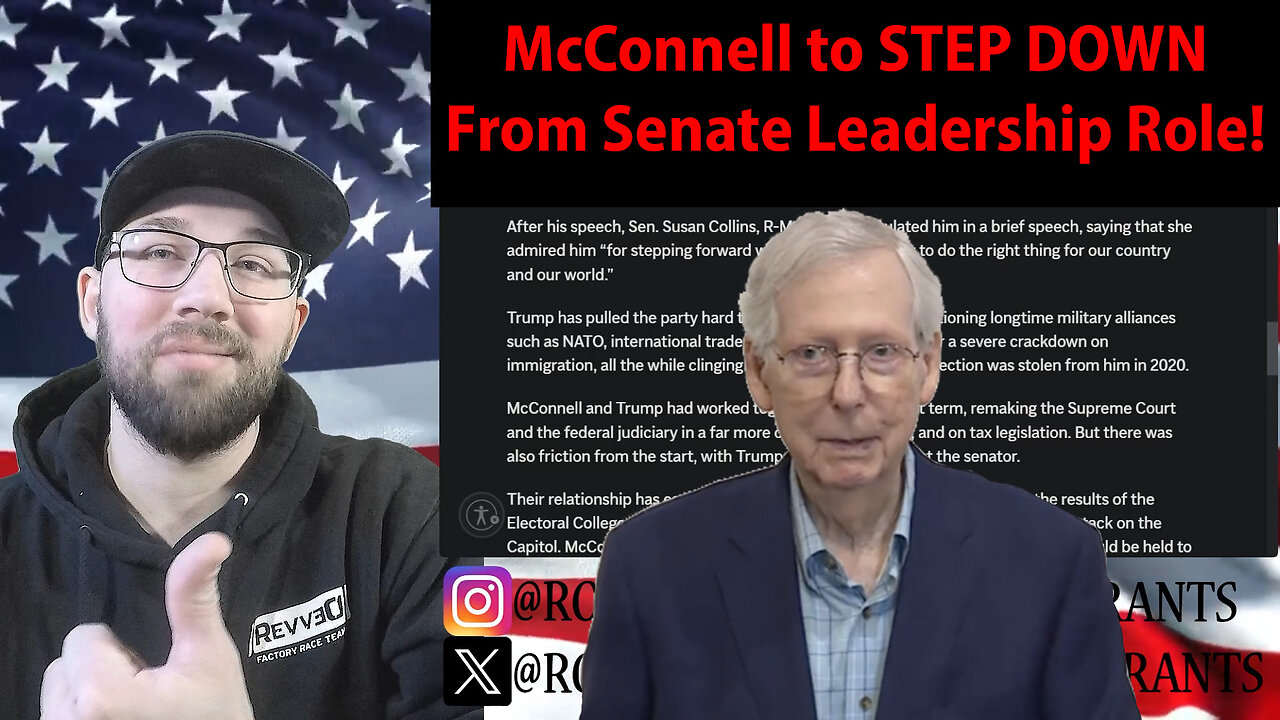 Mitch McConnell will FINALLY Step Down From Leadership!