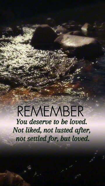 Don’t settle for less than you deserve. 💖