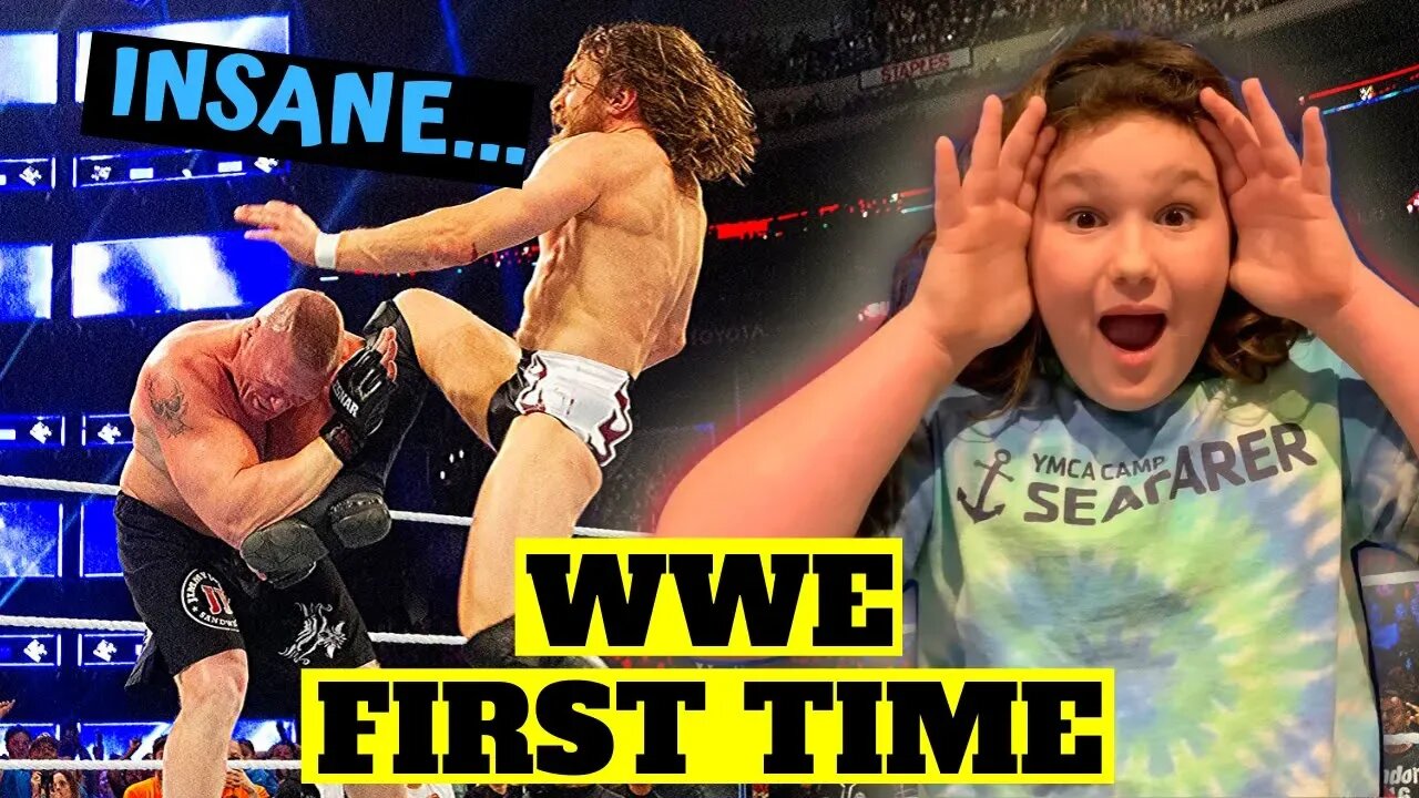 MY SISTER REACTS TO WWE FOR THE FIRST TIME (raised the right way...)