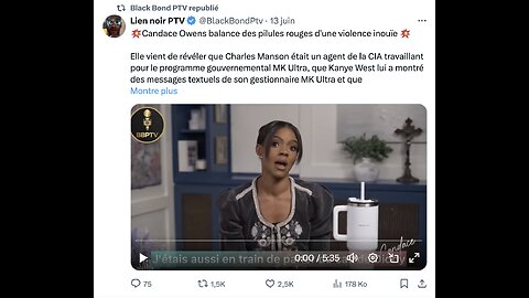 Candace OWENS balance des pilules rouges d'une violence inouïe - 13 juin 2024