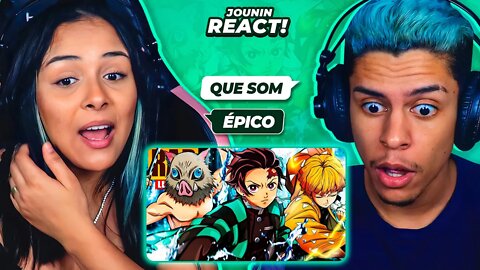 Rap do Tanjiro, Zenitsu e Inosuke 🌊⚡🐗 (Demon Slayer) | NOITE DE CAÇA | LexClash | [React Rap Nerd] 🔥