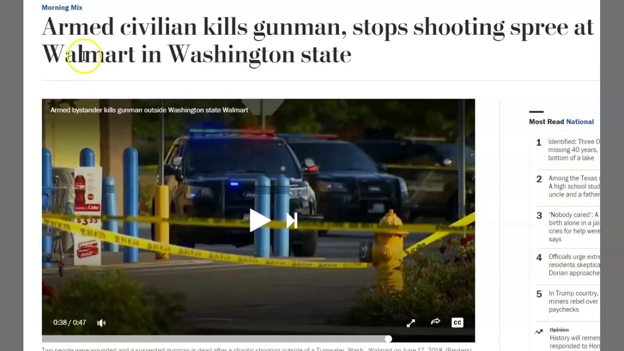 Armed Civilians Save Lives - Crickets From Left Wing Media