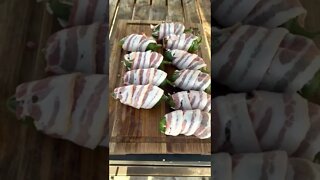 Pulled pork stuffed jalapeño poppers