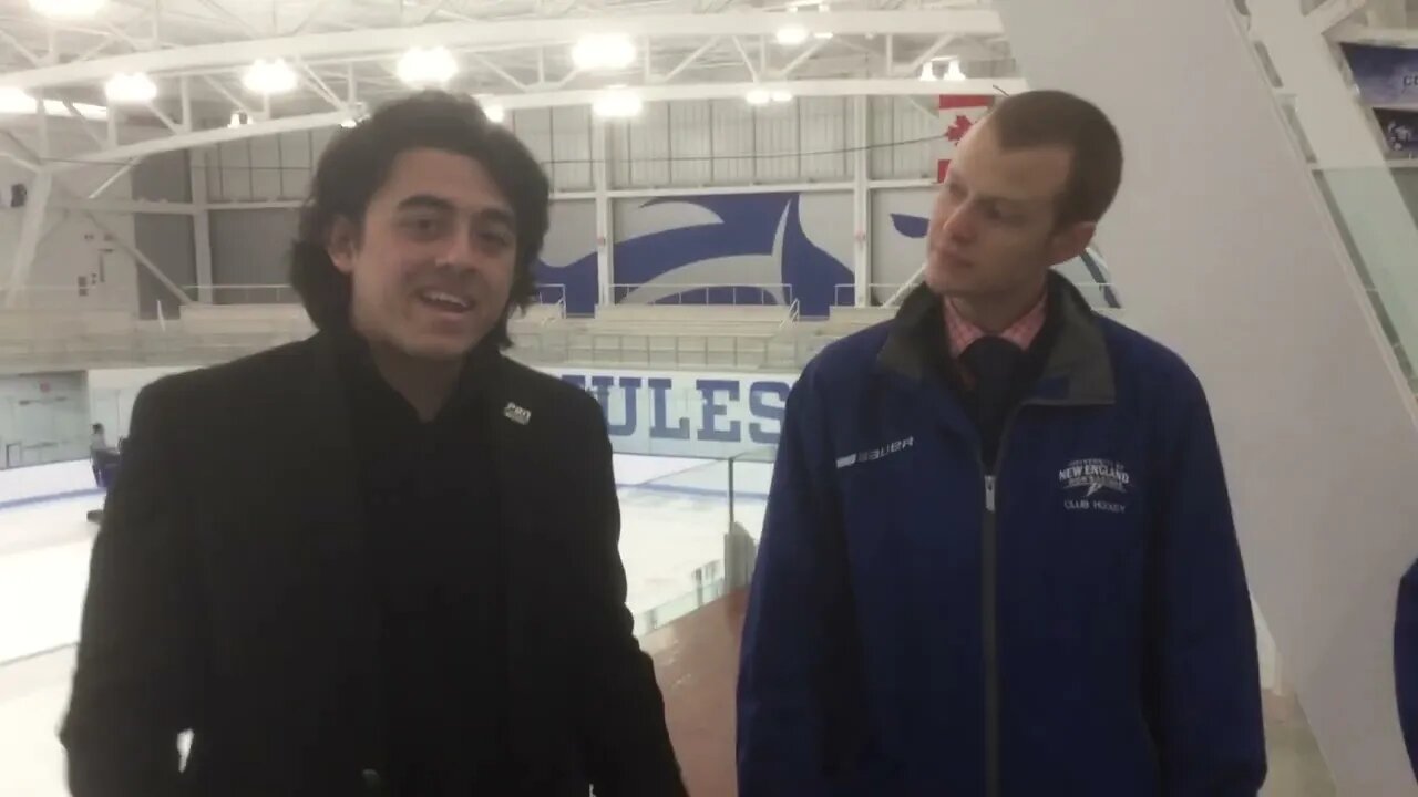 Payton Interviews Jimmy Riley and Mario Lemieux from UNE Club Hockey in between periods - 2/20/2022