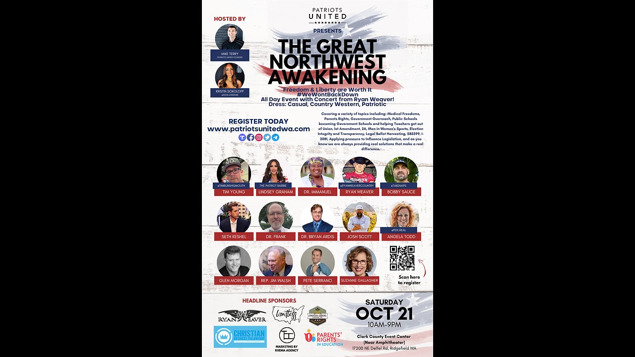 Pete Serrano invites you to the Great Northwest Awakening on Oct. 21st