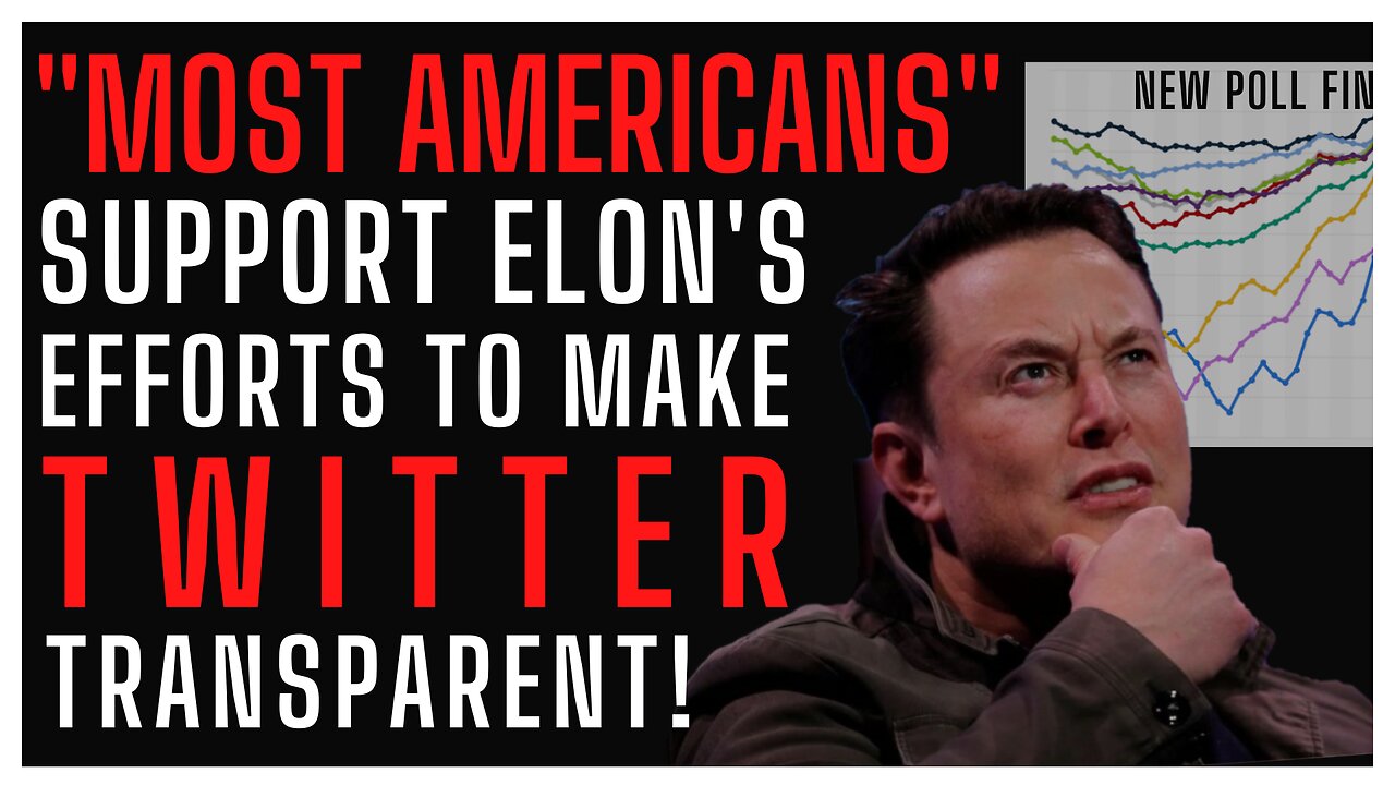 NEW POLL shows "MOST AMERICANS" support ELON's EFFORTS to make TWITTER more FREE and TRANSPARENT!
