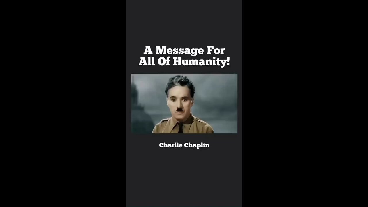 Charlie Chaplin Speaks!